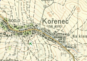 Topografická mapa S 1952, výřez, archivnímapy.cuzk.cz