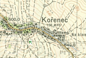 Topografická mapa S 1952, výřez, archivnímapy.cuzk.cz, archivnimapy.cuzk.cz, 1952