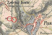 výřez mapy, oba mlýny, III. vojenské mapování, výřez, oldmaps.geolab.cz,, 1869-87