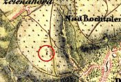 výřez mapy, oba mlýny, II. vojenské mapování, výřez, oldmaps.geolab.cz,, 1836-42