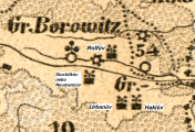 Borovnické mlýny, Mapa království Českého 1851, 1851
