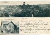historická pohlednice, pohled na Sivice