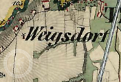 výřez z mapy, II. vojenské mapování, výřez, oldmaps.geolab.cz,, 1836 - 52.