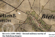 výřez z mapy, II. vojenské mapování, výřez, oldmaps.geolab.cz,, 1836 - 52.