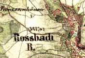 výřez,, II. vojenské mapování,  oldmaps.geolab.cz,, 1836 - 52.