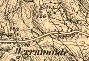 výřez,, III. vojenské mapování, viz  http://oldmaps.geolab.cz/, 1877-1880