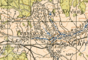 výřez, III. vojenské mapování, , viz  http://mapire.eu, 1880