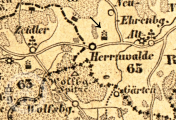 výřez, Mapa Království Českého, 1850