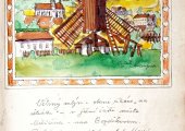 kresba mlýna v kronice