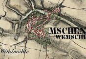 výřez mapy, II. vojenské mapování,  oldmaps.geolab.cz,, 1836 - 52.