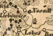 výřez mapy, Mapa Království Českého, 1850