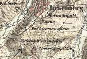 výřez mapy, II. vojenské mapování, oldmaps.geolab.cz,, 1836 - 52.