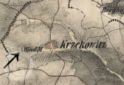 výřez mapy, II. vojenské mapování ,   http://mapire.eu/, 1836 - 52.