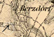 výřez z mapy, III. vojenské mapování, http://oldmaps.geolab.cz/, 1877-1880