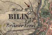 výřez z mapy, II. vojenské mapování, http://oldmaps.geolab.cz/, 1842 – 1852,