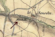 výřez z mapy, II. vojenské mapování, http://oldmaps.geolab.cz/, 1842 – 1852,