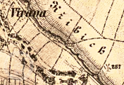 výřez z mapy, III. vojenské mapování, http://oldmaps.geolab.cz/, 1877-1880