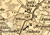 Mapa království českého 1850