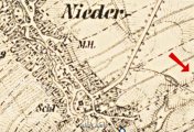 výřez mapy, mapy Arcanum 3. voj. mapování, 1869-1887