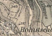 výřez z mapy, mapy Arcanum 3 voj. pam., 1869-1887